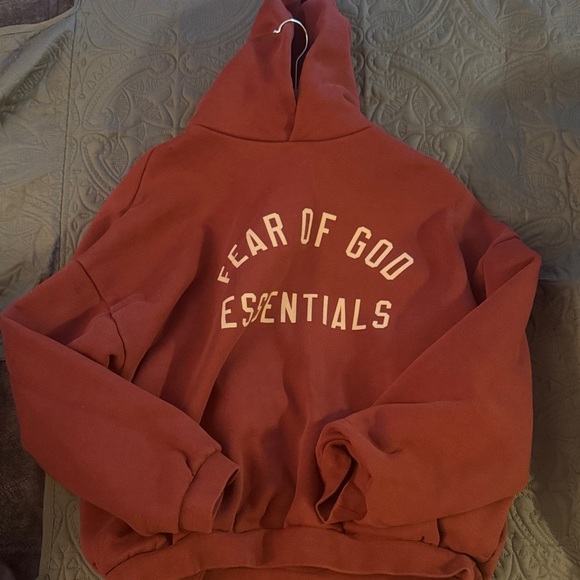 Other - Fear of God Essentials Red Hoodie